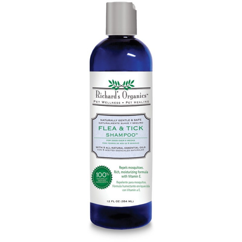 Richard s Organics Flea and Tick Shampoo for Dogs 12 oz