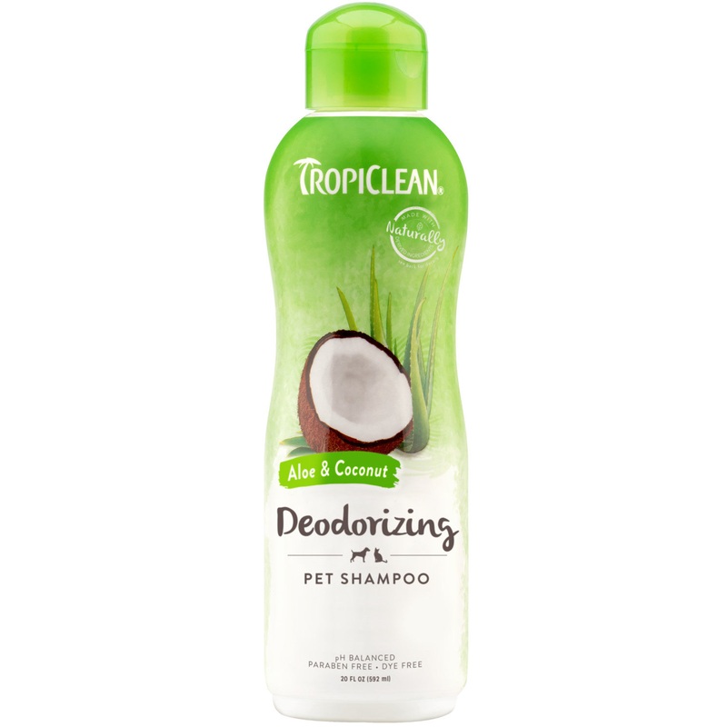 TropiClean Aloe & Coconut Deodorizing Shampoo for Pets, 20oz