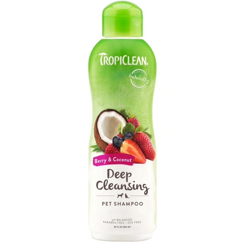 TropiClean Berry & Coconut Deep Cleansing Shampoo for Pets, 20oz