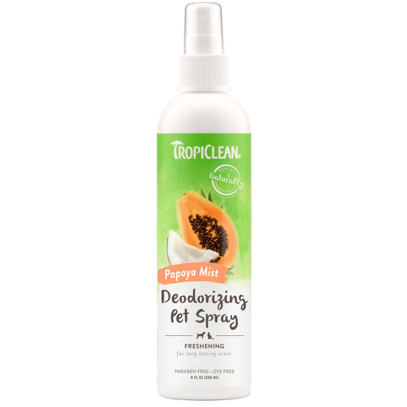 TropiClean Papaya Mist Deodorizing Spray for Pets, 8oz