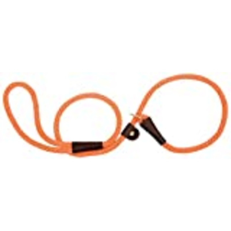 Mendota 1/2 Inch Nylon British Style Dog Slip Lead  6 feet  Orange