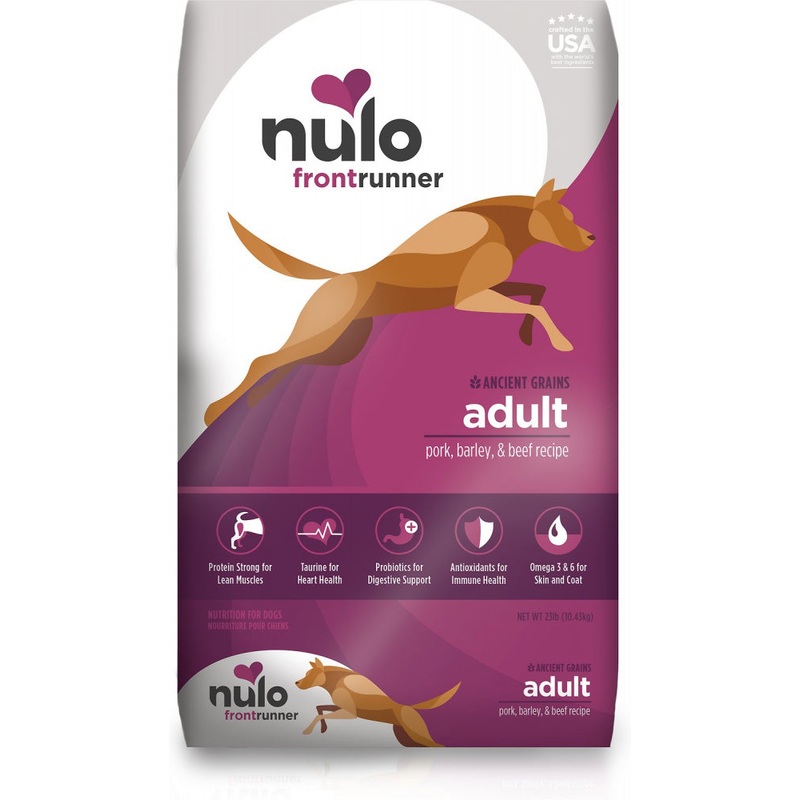 Nulo Frontrunner Pork, Barley, & Beef Dry Dog Food, 23 lb
