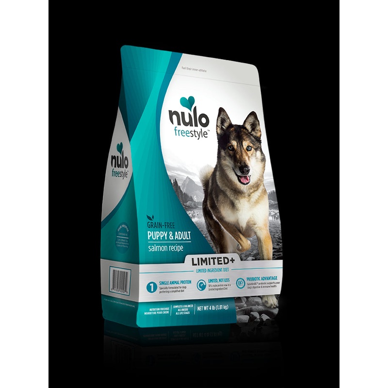 Nulo LIMITED+ Grain Free Dog Food, Salmon, 10lb Bag