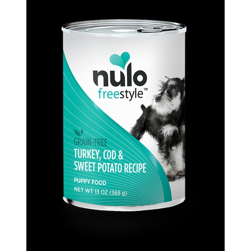 Nulo Puppy Grain Free Canned Wet Dog Food (Turkey Cod & Sweet Potato Recipe, 13