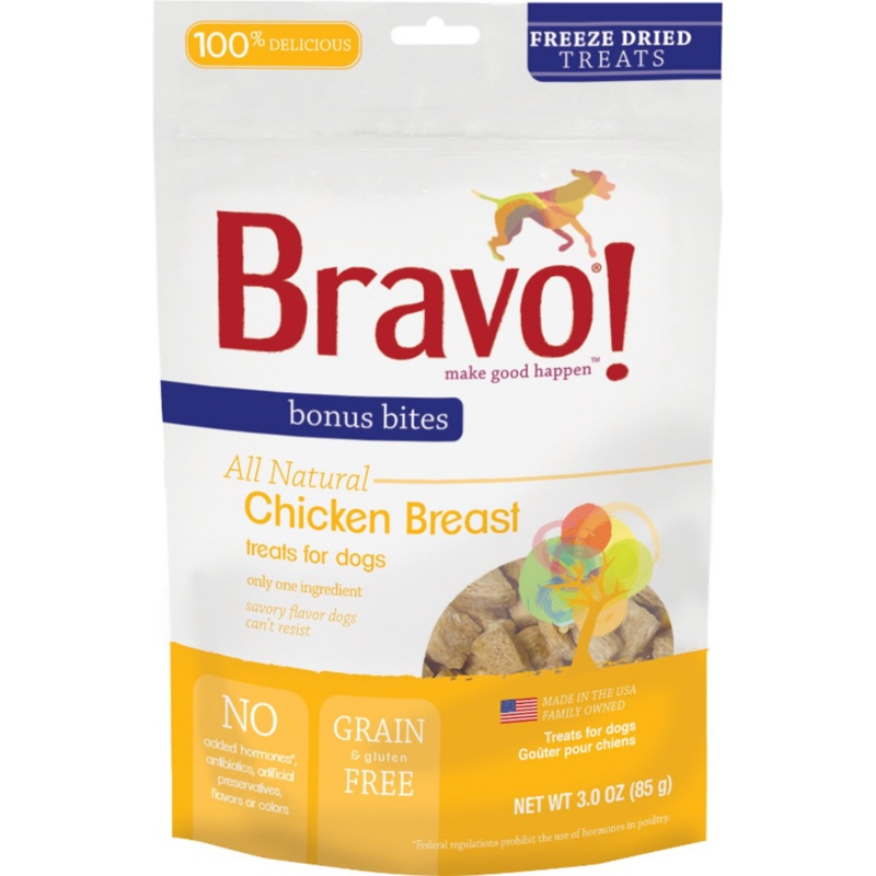 Bravo! Bonus Bites Freeze Dried Chicken Breast 3 oz