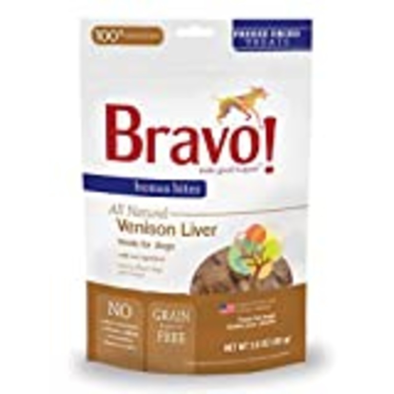 Bravo! Bonus Bites Freeze Dried Venison Liver 3 oz