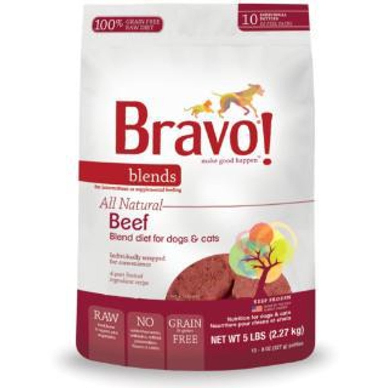 Bravo Raw Diet 294147 Bravo Frz Raw Nz Beaf Blend Pat 5