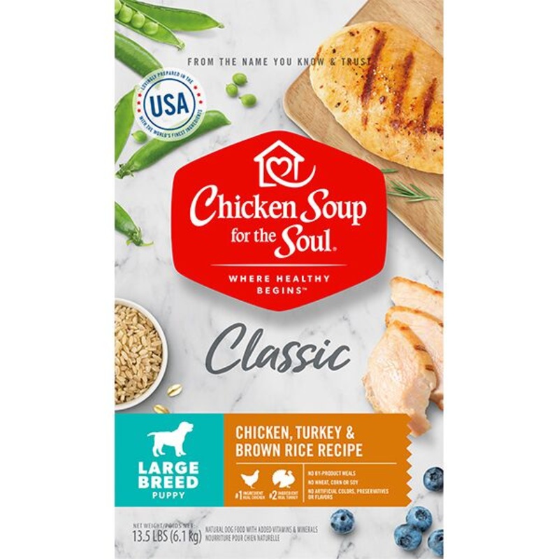 Chicken Soup Chicken  Turkey & Brown Rice Large Breed Puppy Recipe Dry Dog Food  13.5 lb