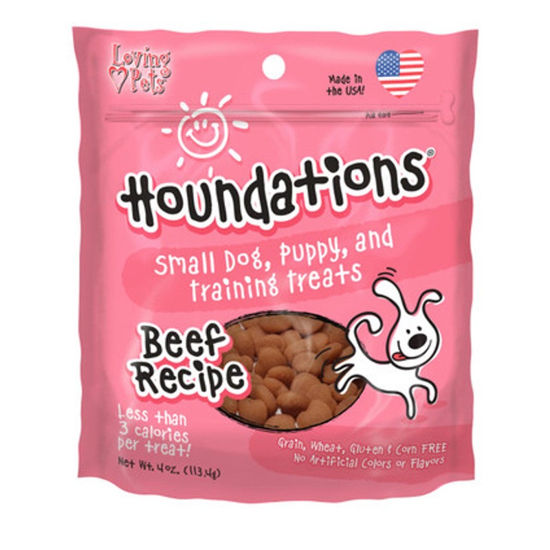 Loving Pets Houndations Dog Training Treats 4oz Beef