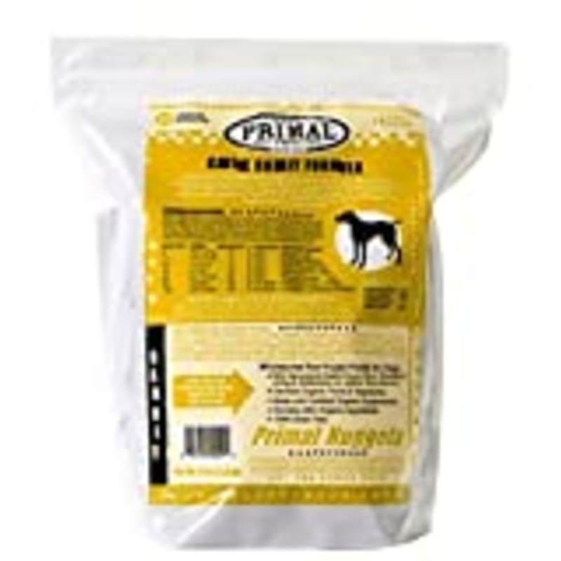 Primal Pet Food Raw Diet, Canine Rabbit Formula, 3-Pound Nuggets