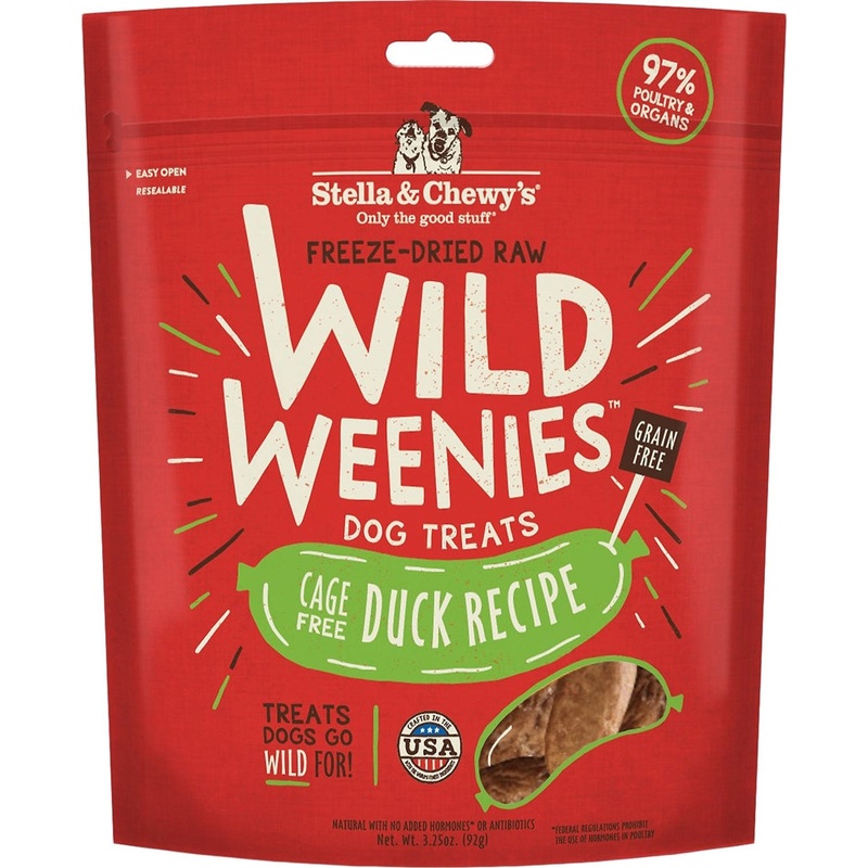 Stella & Chewy's Duck Wild Weenies Freeze-Dried Raw Dog Treats, 3.25 oz.