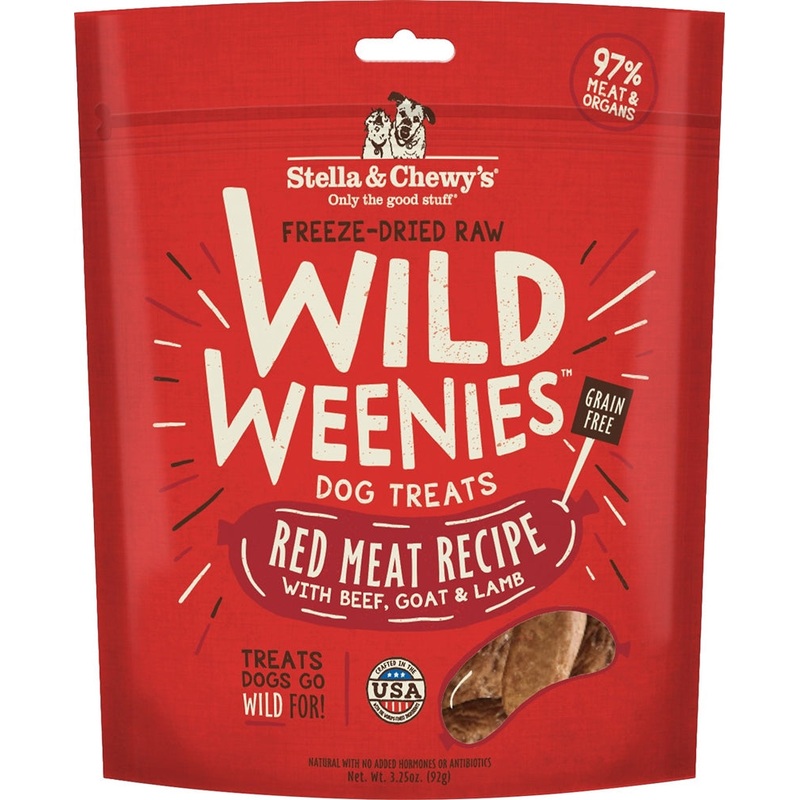 Stella & Chewy's Red Meat Wild Weenies Freeze-Dried Raw Dog Treats, 3.25 oz.