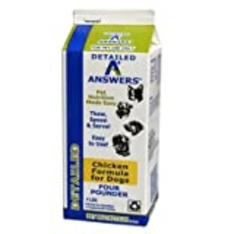 Answers Frozen Detailed Chicken Dog Food 4lb