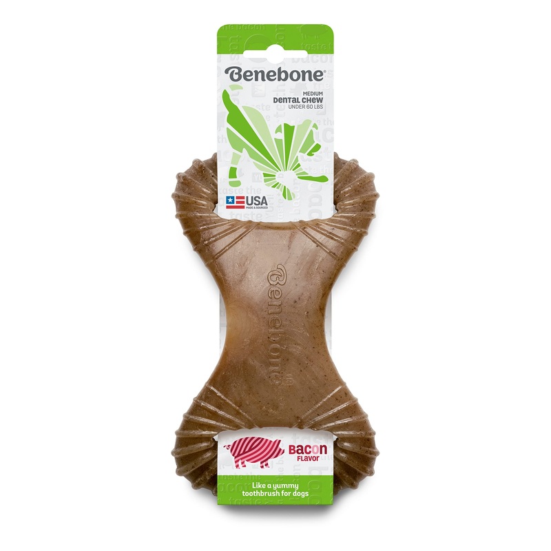 Benebone Dental Chew Dog Toy - Bacon - M