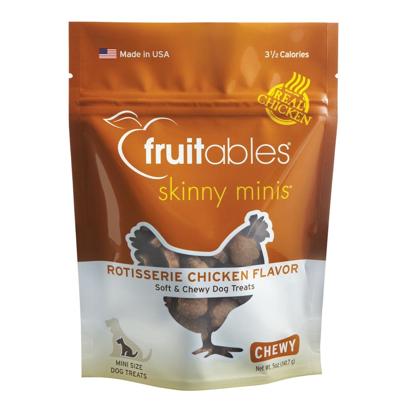 Fruitables Skinny Mini Dog Treats  Rotisserie Chicken Flavor Healthy Dog Treats  5 Ounces