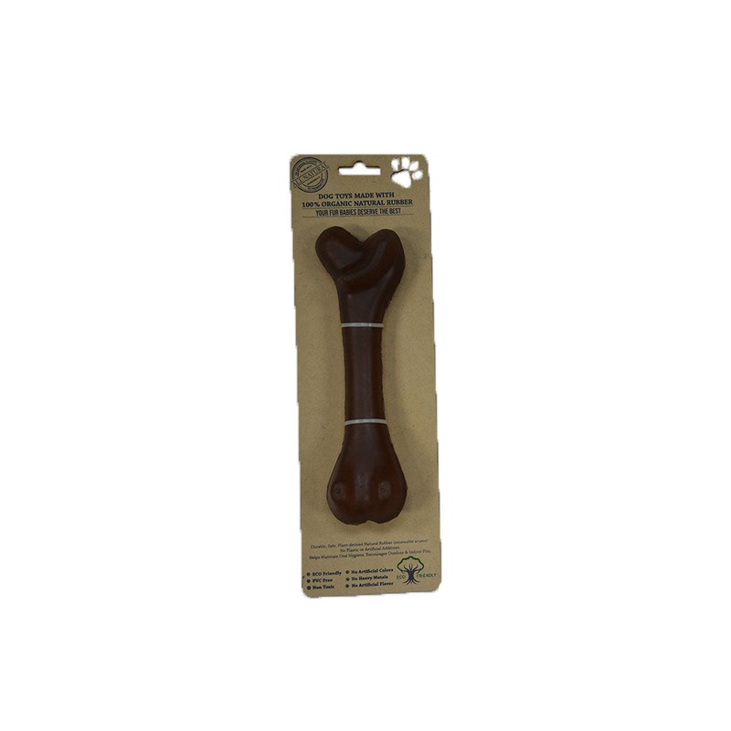 IndiPets Organic Rubber Bone Dog Toy  Extra Large