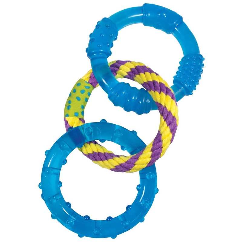 Petstages Orka Dental Links Dog Chew Toy  Blue