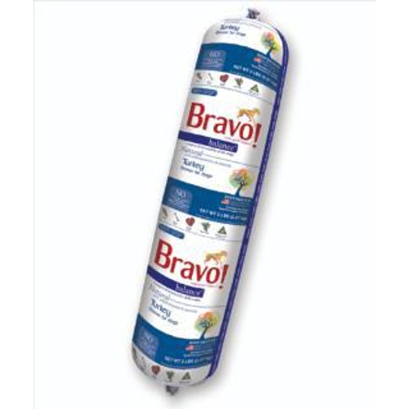 Bravo Balance Turkey Blend Frozen Dog Food, 5-Pound Chub