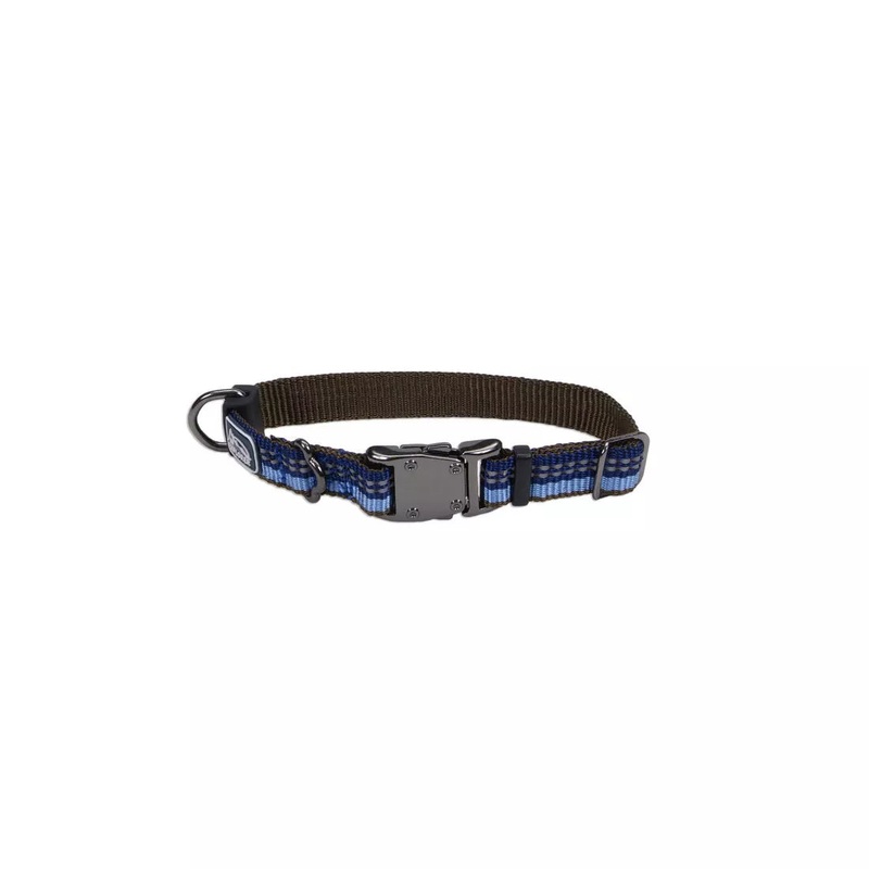 Coastal K9 Explorer 5/8in Wide 8-12in Reflective Adjustable Dog Collar Sapphire