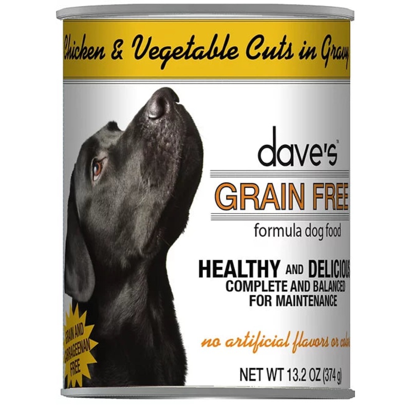 Daves Grain Free Wet Dog Food 13oz Chicken and Veggie