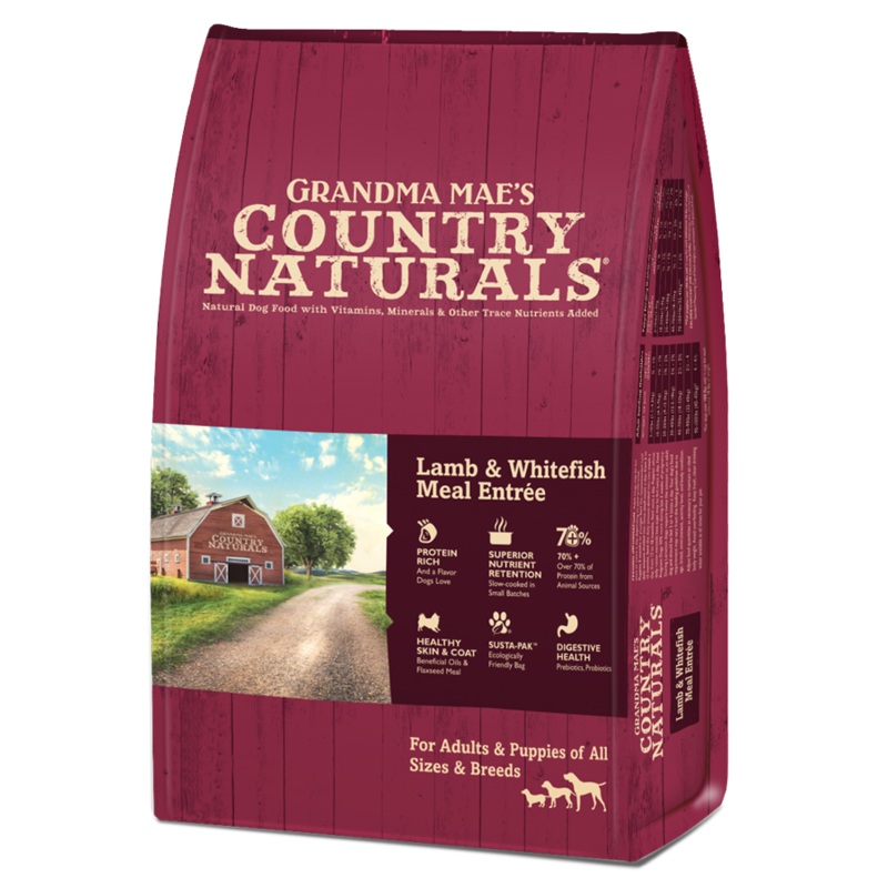 Grandma Mae's Country Naturals Dry Dog Food 4lb Lamb and Whitefish
