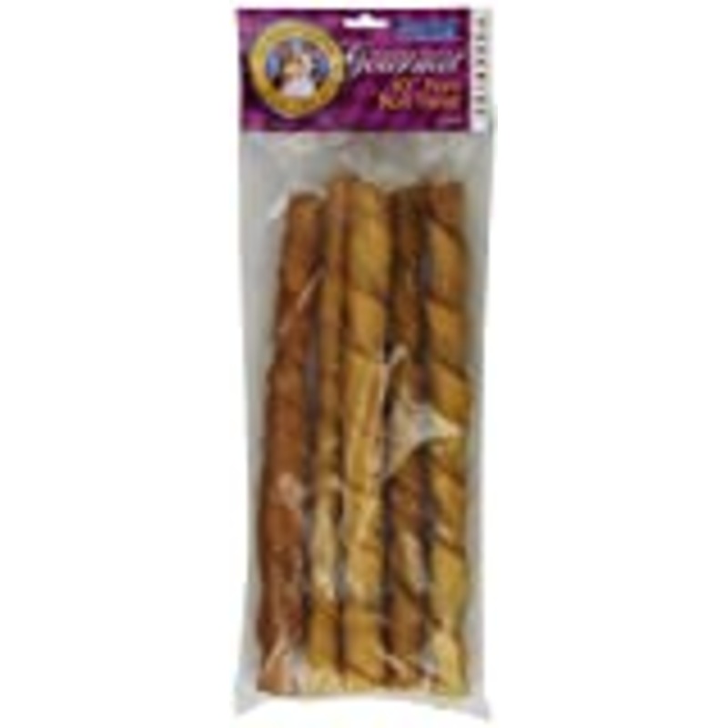 IMS TRADING CORP Gourmet Dog Treats, Pork Hide Twists, 10-In, 5-Pk.