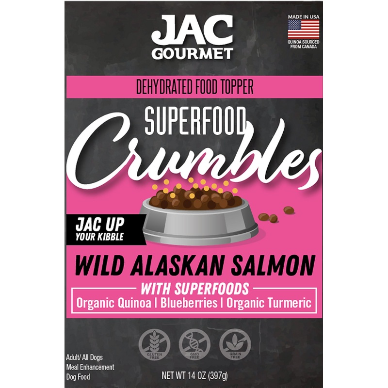 Jac Super Crumbles 8oz Dog Salmon Topper