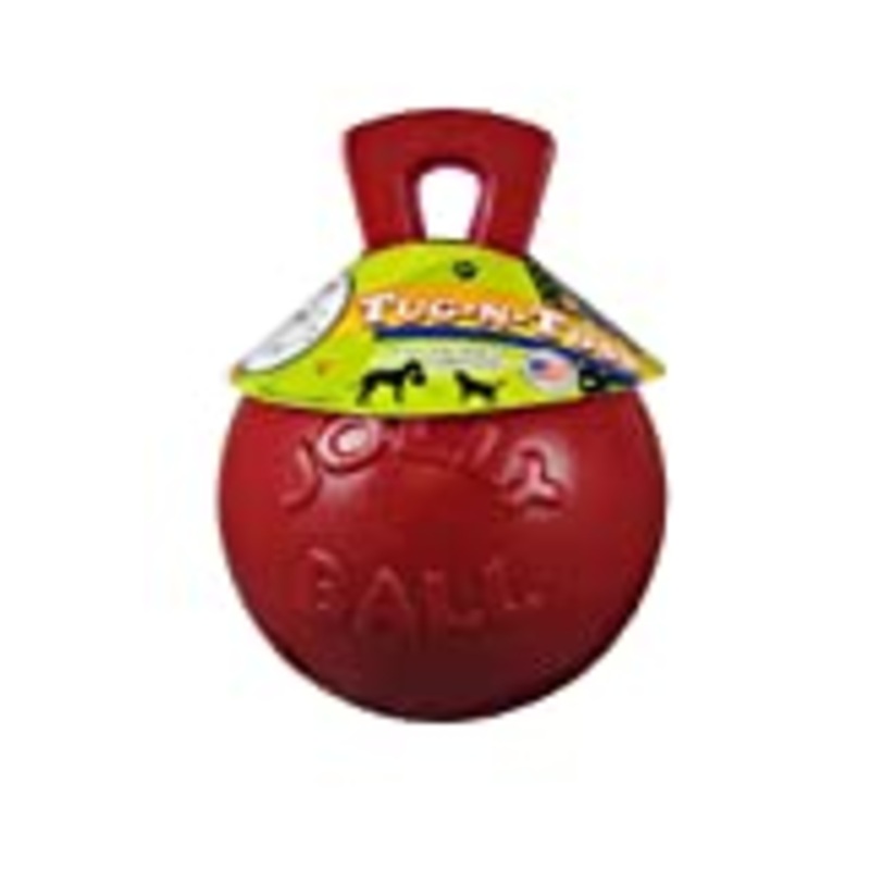 Jolly Pets Mini Tug n Toss Interactive Dog Toy  4   Red