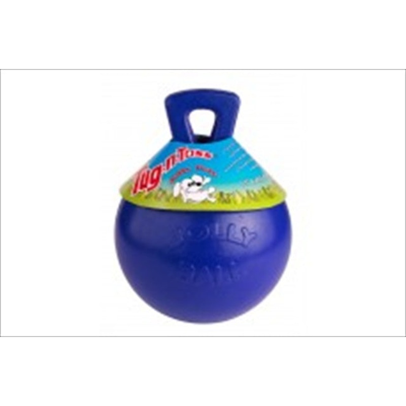 Jolly Pets-Tug-n-toss Dog Toy Ball  Blue  6-inch