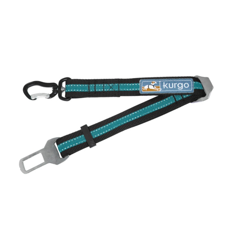 Kurgo Seatbelt Swivel Tether Black Blue