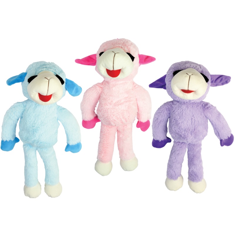 Multipet Plush Dog Toy Floppy Lamb Chop 14in Assorted