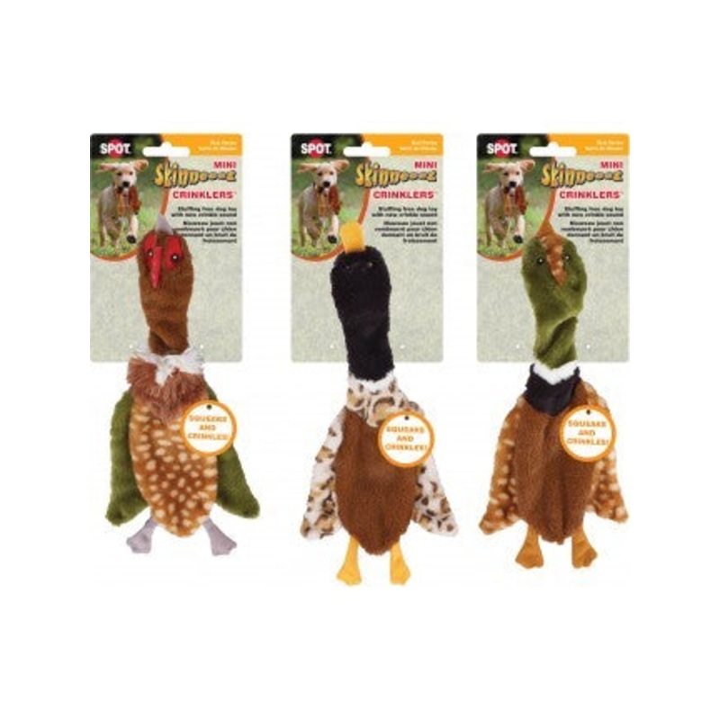Spot Ethical Pet Dog Toy Skinneeez Crinkler Bird 14In Assorted