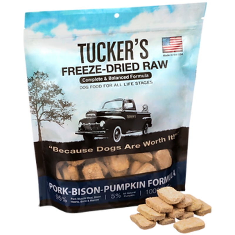 Tuckers Freeze Dried 14oz Raw Diet Pork Bison Pumpkin