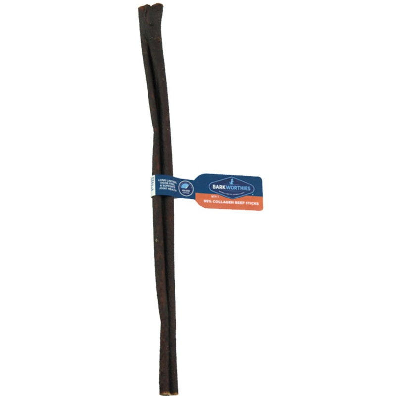 Barkworthies 12in Peanut Butter Beef Collagen Grain Free Stick
