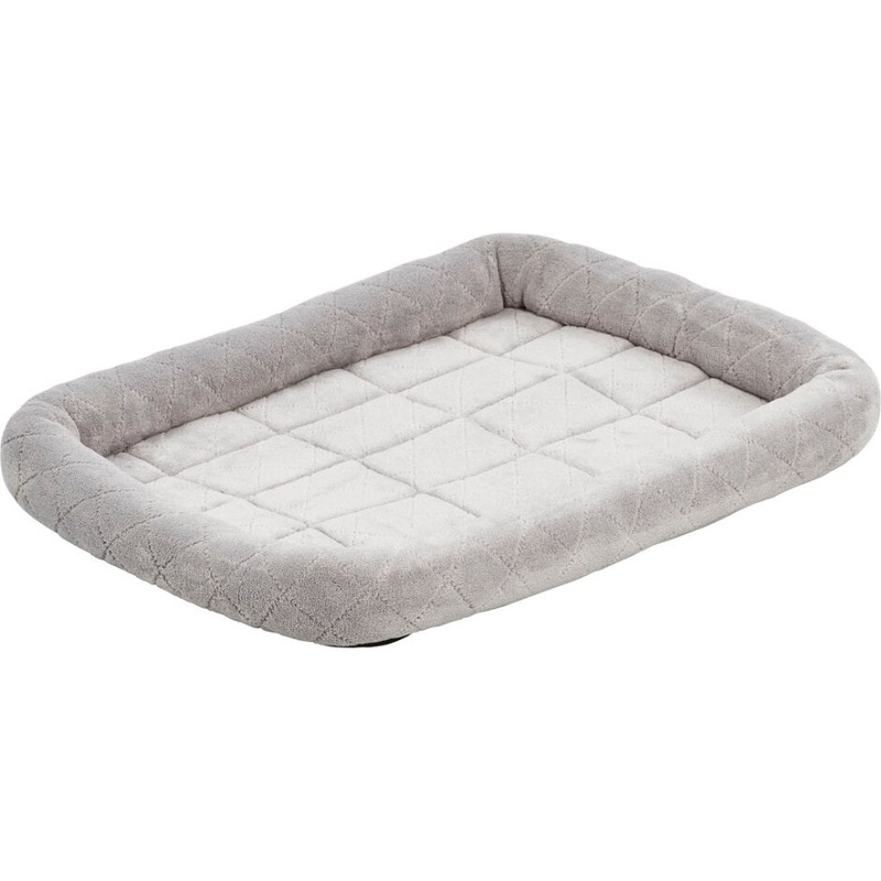Midwest 24 in. Quiet Time Diamond Stitch Bed with Elastic Bands, Grey