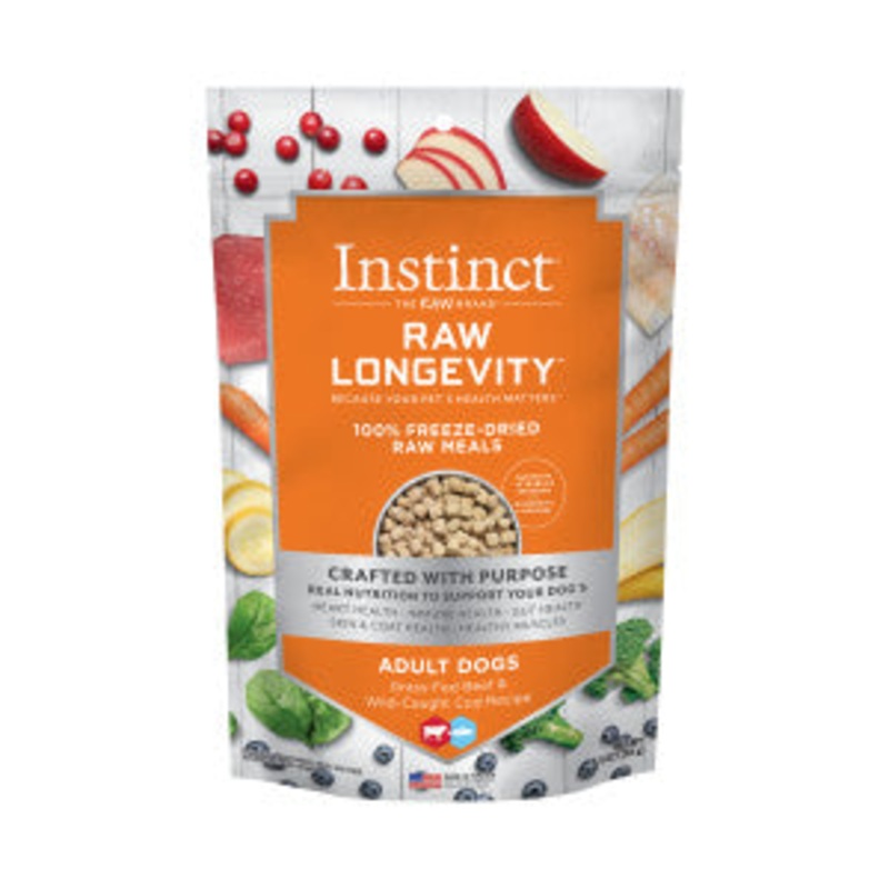 Nature's Variety Instinct Longevity Freeze Dried Raw Meals for Dogs 9.5oz Beef and Cod
