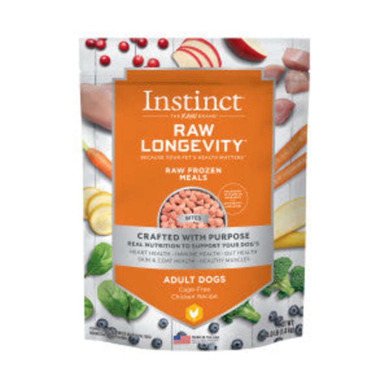 Nature's Variety Instincy Longevity Frozen Dog Food Bites 4lb  Chicken