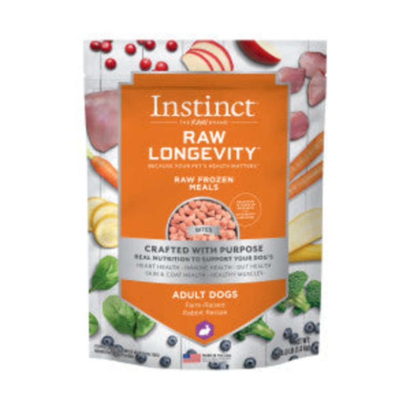 Nature's Variety Instincy Longevity Frozen Dog Food Bites 4lb Rabbit