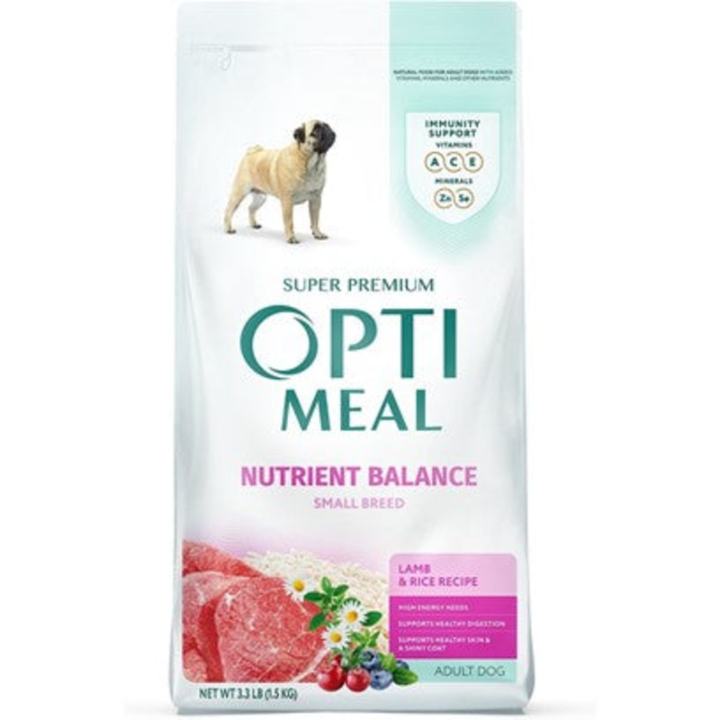 Optimeal Small Breed Nutrient Balance Lamb & Rice Recipe Adult Dog Dry Food 8.8-lb