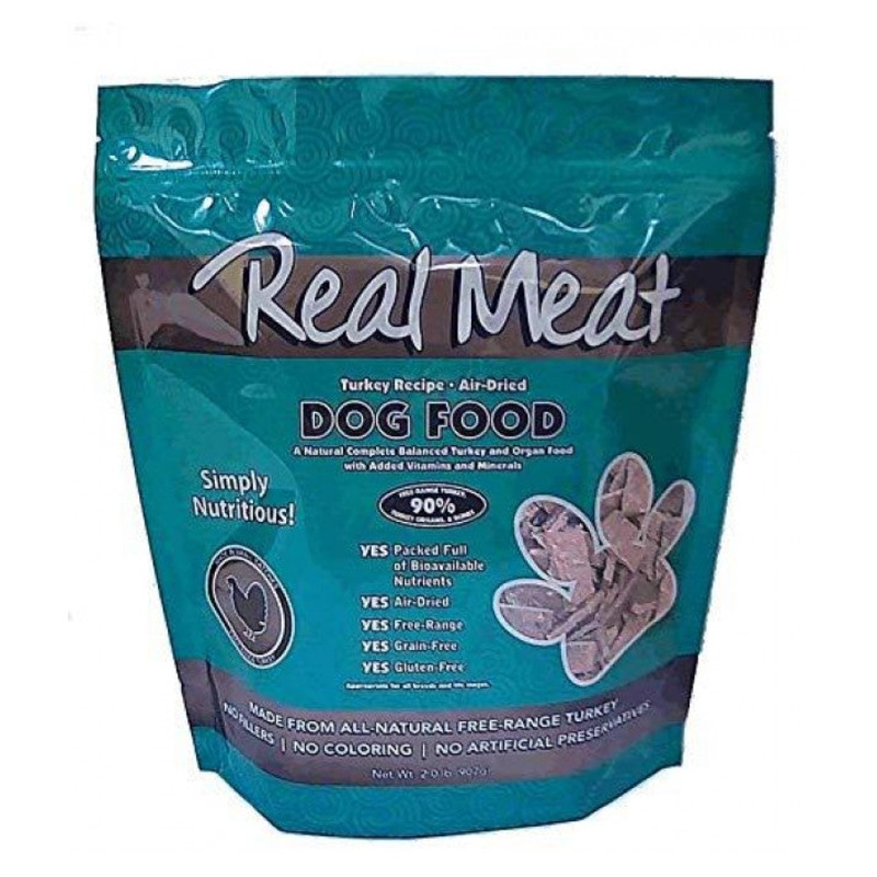 Real Meat Air Dried Grain Free Dog Food Turkey 2lb