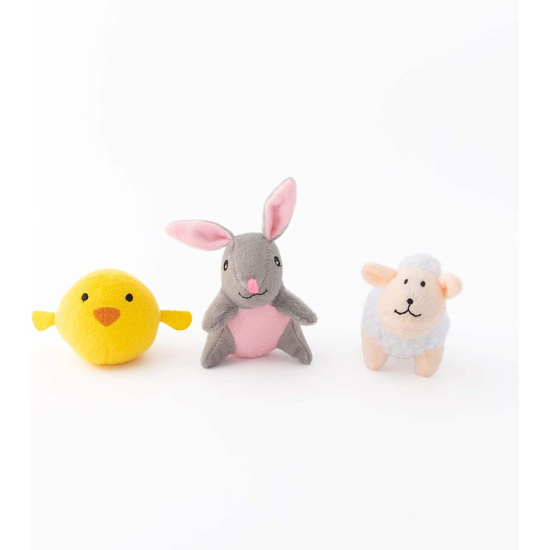 Zippypaws Easter Miniz Easter Friends 3-pack Plush Dog Toys